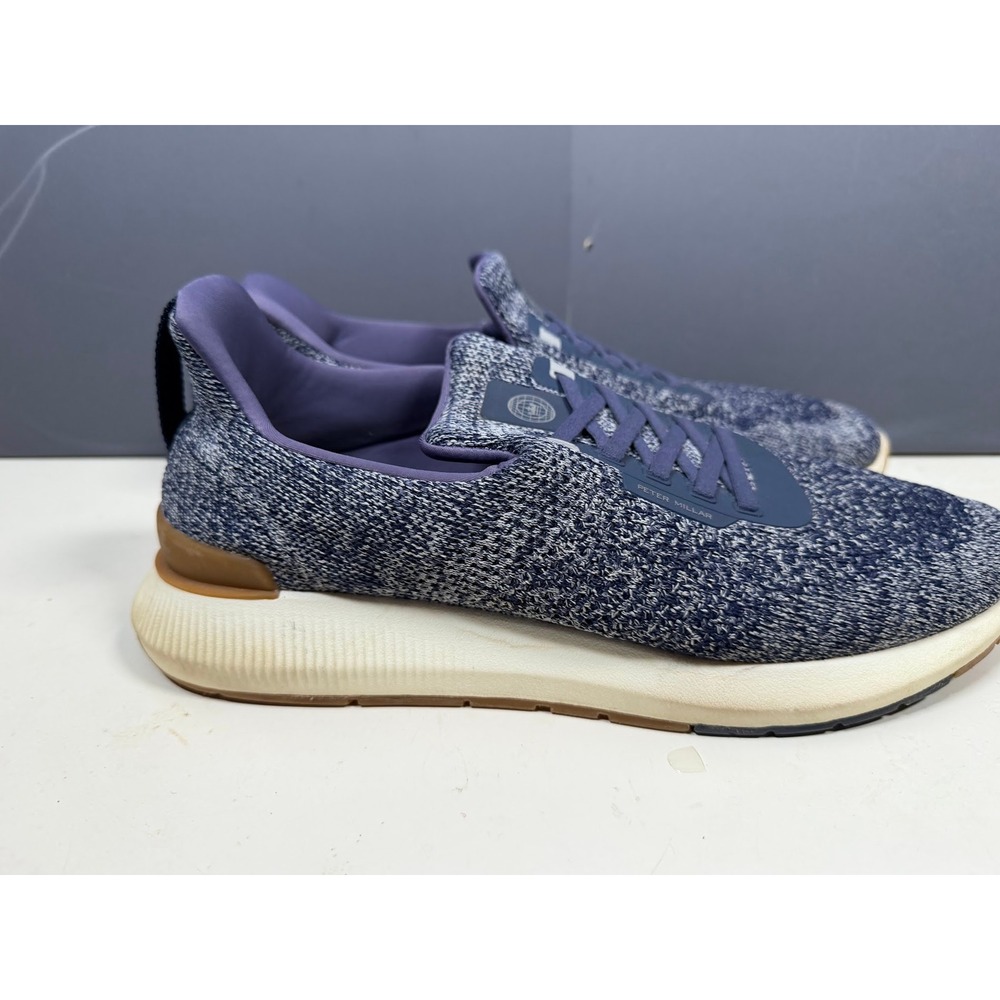 Peter Millar Apollo Knit Sneakers Mens 12 Blue Marled Shoes